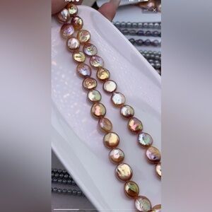 Elegant Genuine Iridescent Pearl Necklace